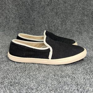 Toms Clemente Shoes Women's Size 6 Black Canvas Slip On Comfort Casual‎ Sneakers